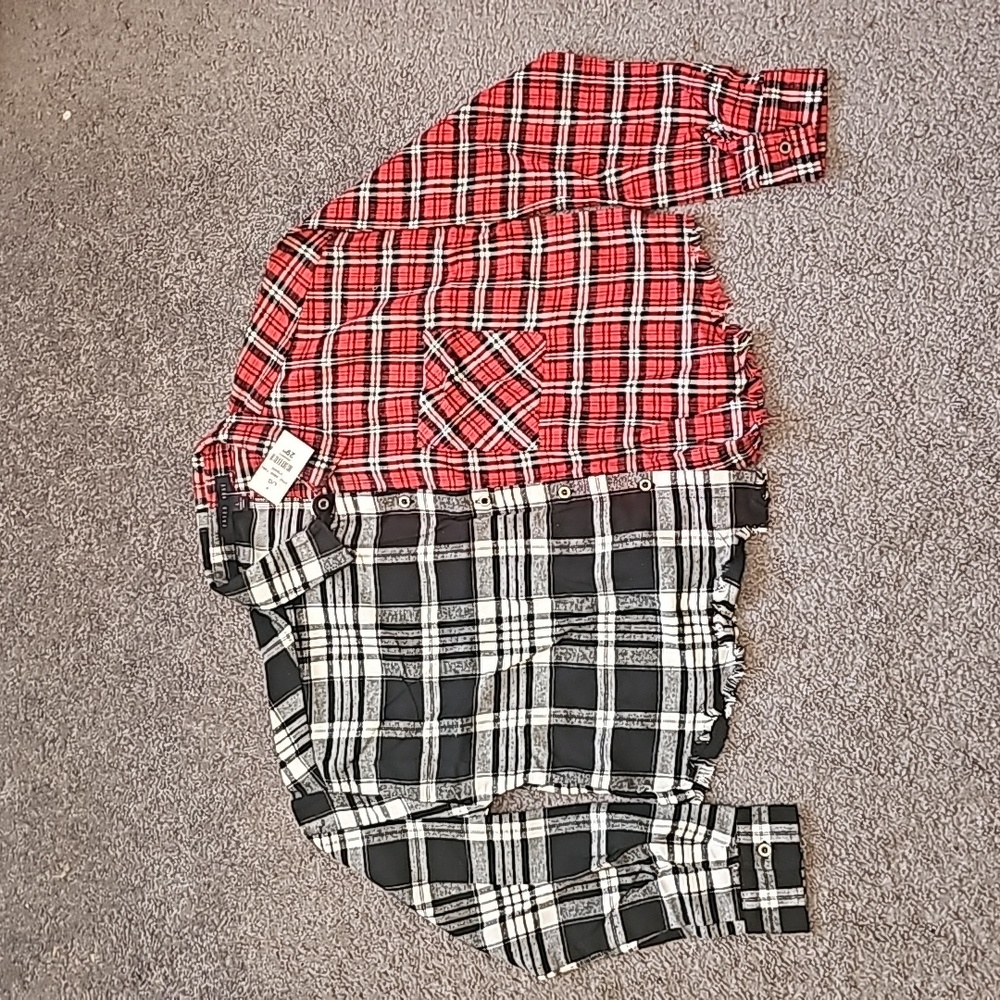 Plaid Button Up Crop